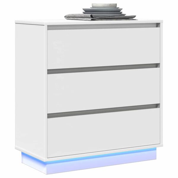 vidaXL Nočný stolík Biela 71 x 34,5 x 75 cm Kompozitné drevo