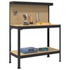 vidaXL Pracovn&eacute; stoly Čierna 114 x 54 x 145 cm Kompozitn&eacute; drevo