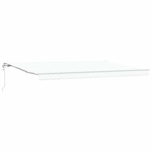 vidaXL Sklopn&aacute; mark&iacute;za Biela 500 &times; 300 cm Tkanina a hlin&iacute;k