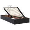 vidaXL Postel s &uacute;ložn&yacute;m prostorem a LED svetlom Čierna 90 x 190 cm