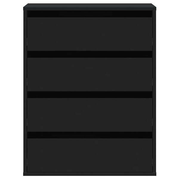vidaXL Rohová komoda so zásuvkami čierna 60x41x76 cm kompozitné drevo
