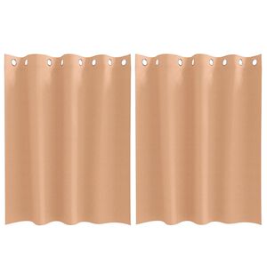 vidaXL Z&aacute;clony na zatemnenie s kr&uacute;žkami 2 ks Svetlohned&aacute; 140 x 140 cm