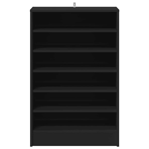 vidaXL Skrinka na topánky, čierna 60x35x92 cm, kompozitné drevo