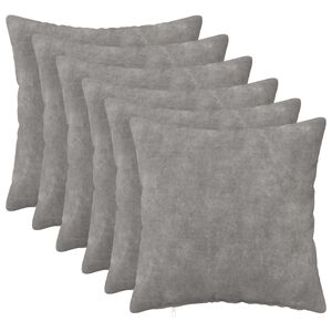 vidaXL Podložka 6 ks HEERLEN Svetlosiv&aacute; 30 x 30 cm Mikrovl&aacute;kno fleece