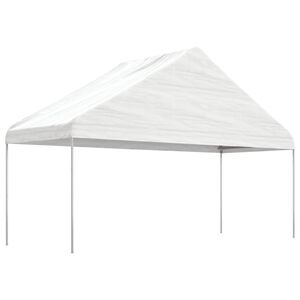vidaXL Alt&aacute;nok so strechou, biely 5,88x2,23x3,75 m, polyetyl&eacute;n