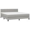 vidaXL Boxspring posteľ s matracom bledosiv&aacute; 180x200 cm l&aacute;tka