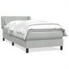 vidaXL Posteľn&yacute; r&aacute;m boxspring s matracom Svetlosiv&aacute; 80x210 cm zamat