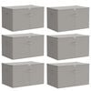 vidaXL &Uacute;ložn&aacute; krabica 6 ks Netkan&aacute; l&aacute;tka 55 x 35 x 32 cm 61,6 L