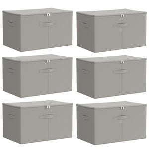 vidaXL &Uacute;ložn&aacute; krabica 6 ks Netkan&aacute; l&aacute;tka 55 x 35 x 32 cm 61,6 L