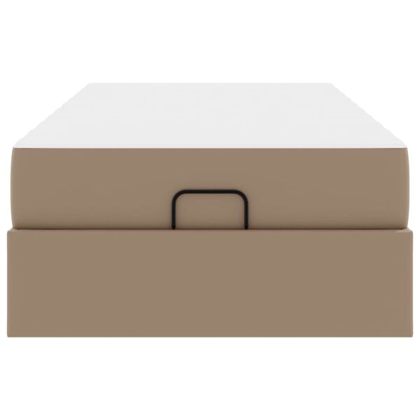 vidaXL Rám postele s matracom Kapučínová 90 x 190 cm Umelá koža