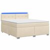 vidaXL Posteľ s boxspringom a matracom a LED Kr&eacute;mov&aacute; 140 x 190 cm