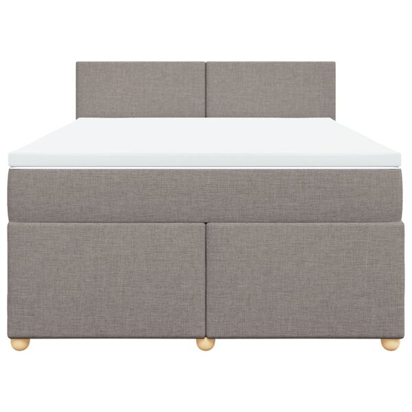 vidaXL Posteľn&yacute; r&aacute;m boxspring s matracom sivohned 160x200 cm l&aacute;tka