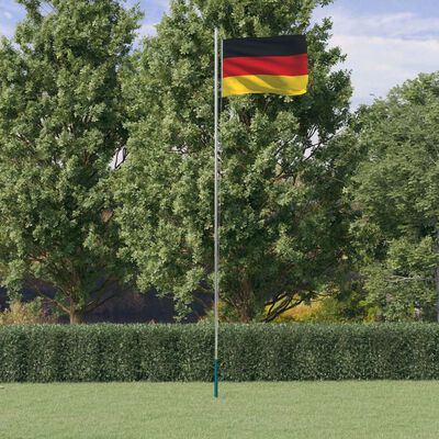 vidaXL Vlajka Nemecka a tyč 6,23 m hliník
