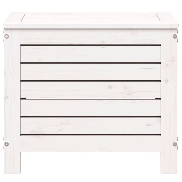 vidaXL Z&aacute;hradn&aacute; taburetka biela 62x31,5x52 cm borovicov&yacute; mas&iacute;v