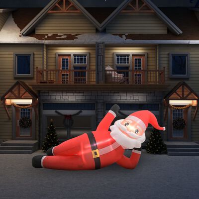 vidaXL Nafukovací vianočný Santa Claus s LED IP44 360 cm XXL