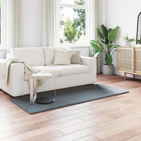 vidaXL Koberec z umelej kr&aacute;likovej kožu&scaron;iny Olite Antracit 80 x 200 cm