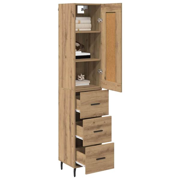 vidaXL Highboard Remeseln&yacute; dub 34,5 x 34 x 180 cm Kompozitn&eacute; drevo