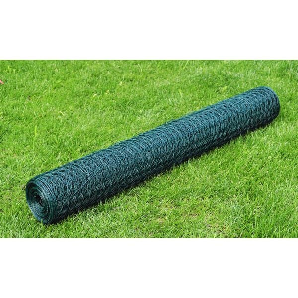 vidaXL Dr&ocirc;ten&eacute; pletivo s vrstvou PVC 25x0,75 m, zelen&eacute;