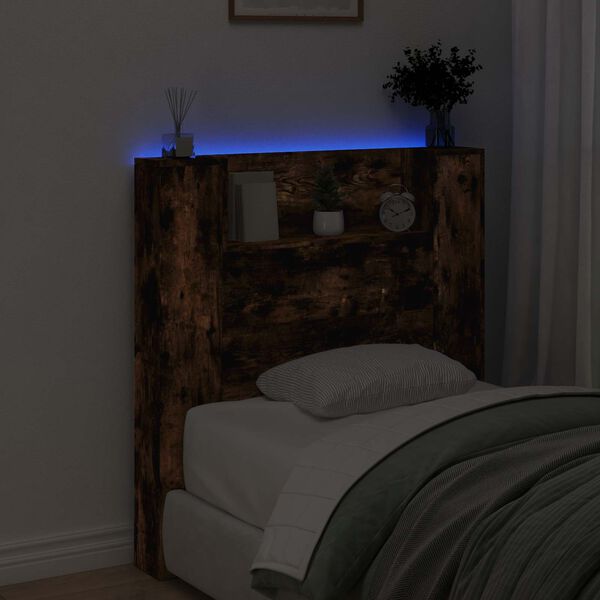 vidaXL Zadné čelo Dymová dub 100 x 16,5 x 103,5 cm Kompozitné drevo