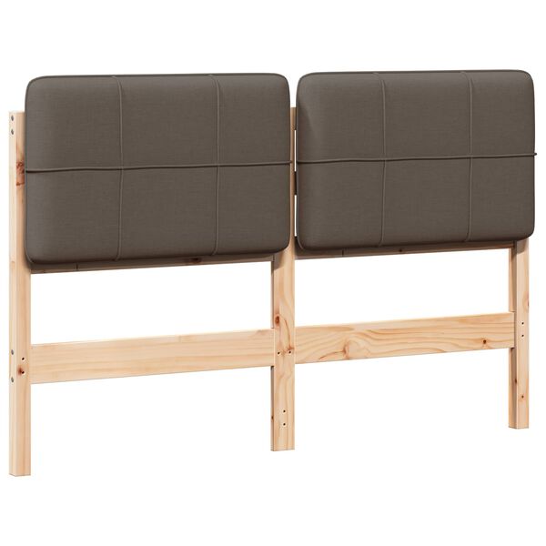 vidaXL Čal&uacute;nen&eacute; čelo postele s čelnou doskou Hned&aacute; a taupe 140 cm