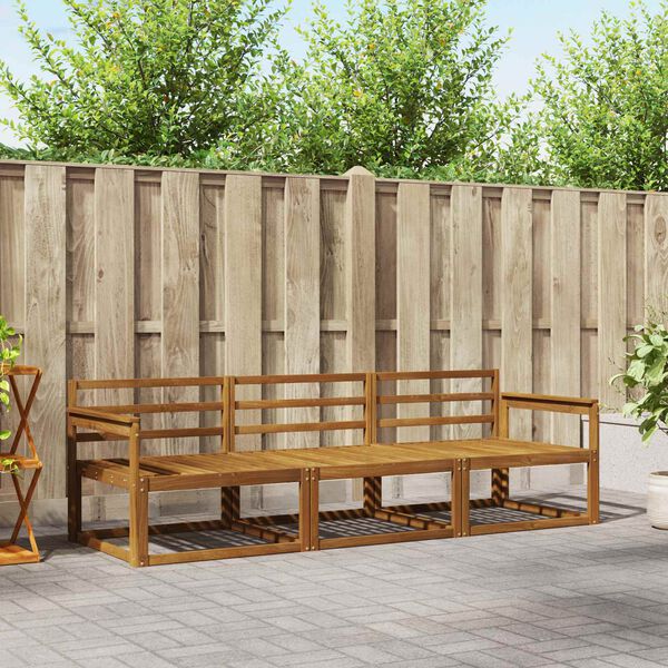 vidaXL Z&aacute;hradn&aacute; s&uacute;prava gaučov 3 pcs Pr&iacute;rodn&aacute; Pevn&eacute; ak&aacute;ciov&eacute; drevo