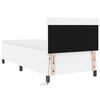 vidaXL Posteľ s pružinov&yacute;m r&aacute;mom Biela 100 x 200 cm Umel&aacute; koža