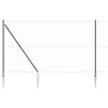 vidaXL Stĺp na plot. Siv&aacute; 100 x 1,6 m (50 mm sieť) Ocel a PVC
