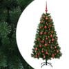 vidaXL Umel&yacute; vianočn&yacute; stromček s vianočnou guľou 120 cm 150 LED