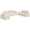 vidaXL Pohovka 3 pcs B&eacute;žov&aacute; 221 x 80 x 80 cm Ľanov&aacute; zmes
