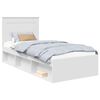 vidaXL R&aacute;m postele Biela 100 x 200 cm Mas&iacute;vne borovicov&eacute; drevo