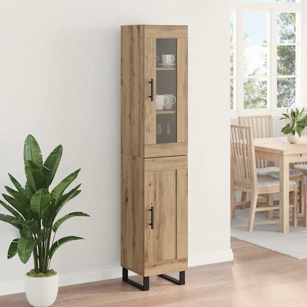 vidaXL Highboard Remeseln&yacute; dub 34,5 x 34 x 180 cm Kompozitn&eacute; drevo
