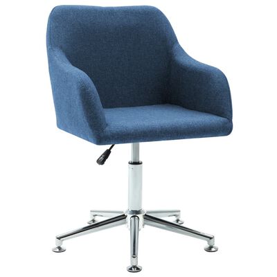 vidaXL Otočné jedálenské stoličky 4 ks modré látkové