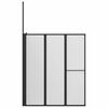vidaXL Sprchová zástena Iný Čierna 120 x 70 x 137 cm Hliník