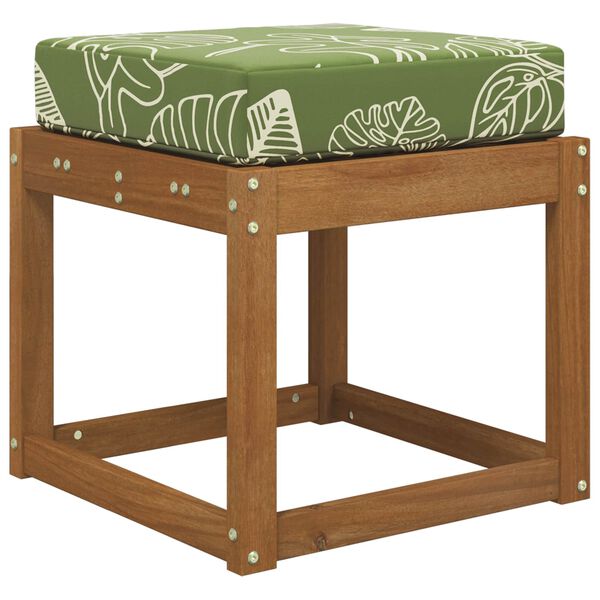 vidaXL Vank&uacute;&scaron; na vonkaj&scaron;ie sedenie Zelen&eacute; listy 40 x 40 x 8 cm