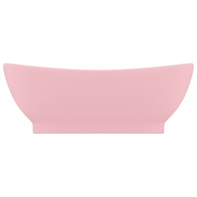 vidaXL Luxusné umývadlo, prepad, matné ružové 58,5x39 cm, keramika