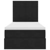 vidaXL Postel s &uacute;ložn&yacute;m prostorem a LED svetlom Čierna 90 x 200 cm