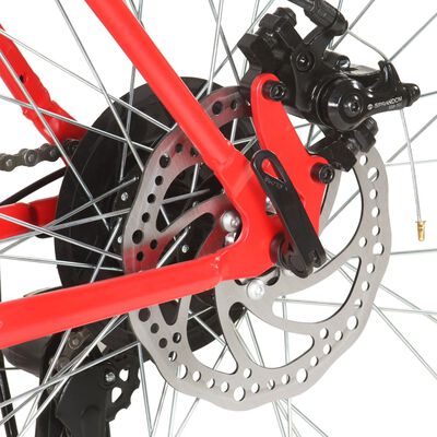 vidaXL Horský bicykel 21 rýchlostí 27,5" koleso 42 cm rám červený