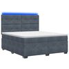 vidaXL Posteľ boxspring s matracom Tmavosiv&aacute; 140 x 200 cm Zamat