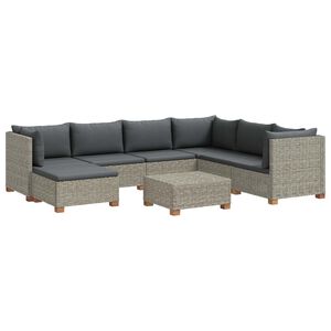 vidaXL 8 ks Ratanov&aacute; lounge s&uacute;prava s vank&uacute;&scaron;mi GENDT Pr&iacute;rodn&yacute; ratan