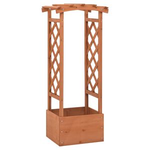 vidaXL Kvetin&aacute;č s mriežkou a obl&uacute;kom 49x39x117 cm jedľov&yacute; mas&iacute;v