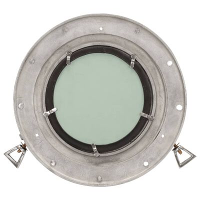 vidaXL Priezorové zrkadlo nástenné Ø30 cm hliník a sklo