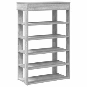 vidaXL Reg&aacute;l na top&aacute;nky siv&yacute; sonoma 60x30x98 cm kompozitn&eacute; drevo