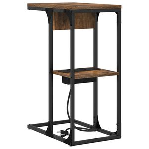vidaXL Nočn&yacute; stol&iacute;k Dymov&aacute; dub 41,5 x 26 x 60,5 cm Kompozitn&eacute; drevo