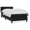 vidaXL Posteľn&yacute; r&aacute;m boxspring s matracom čierny 90x210 cm zamat