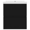 vidaXL Skrinka so vstavaným umývadlom čierna drevotrieska