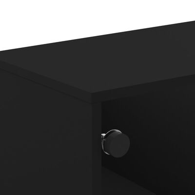 vidaXL TV skrinka so sklenenými dvierkami čierna 102x37x50 cm