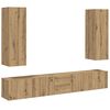 VidaXL 5 dielna s&uacute;prava n&aacute;stennej TV skrinky Artisan Oak