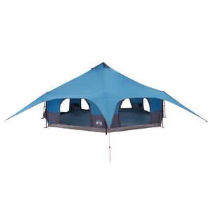 vidaXL Rodinn&yacute; stan 18-miestny Modr&aacute; 185T Polyester s PU n&aacute;terom