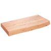 vidaXL N&aacute;stenn&aacute; polica bledohned&aacute; 60x30x(2-6) cm o&scaron;etren&yacute; mas&iacute;vny dub