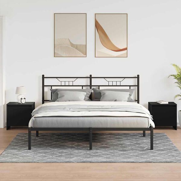 vidaXL Nočn&eacute; stol&iacute;ky 2 ks čierne 45x34x44,5 cm drevotrieska